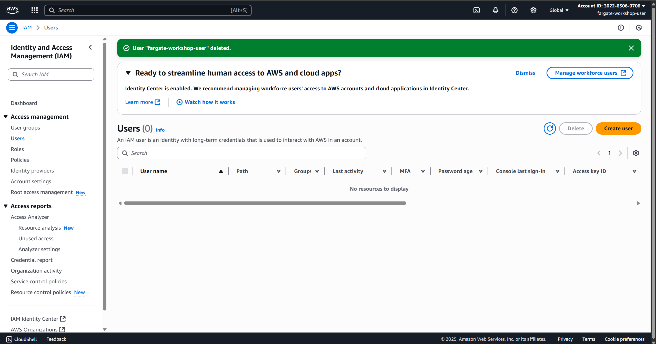 Delete IAM User and Permissions
